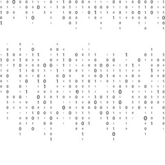 binary code zero one matrix white background beautiful banner wallpaper design illustration