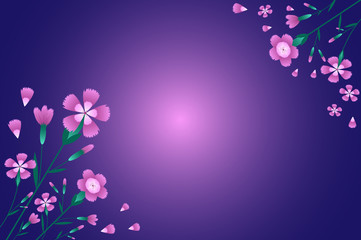 Obraz na płótnie Canvas carnation background greeting card vector image