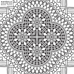Flower Mandala. Coloringbook page template