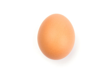 Brown chicken eggs, isolated on white background.
