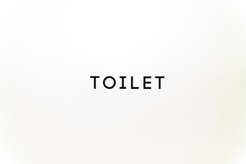 Toilet door sign on white background