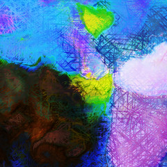 Obraz na płótnie Canvas Modern art. Colorful contemporary artwork. Color strokes of paint. Brushstrokes on abstract background. Brush painting.