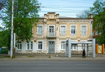 Residential house, old classic building in Maikop, Russia