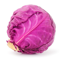 Obraz premium Red cabbage isolated on white background.