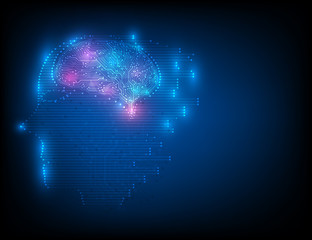 Artificial intelligence digital illustration concept