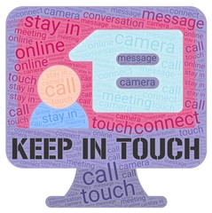  keep in touch cloud word 