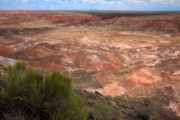 Arizona / USA - August 01, 2015: Painted Desert National Park landscape, Arizona, USA