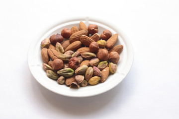 dried fruit with almonds, hazelnuts and pistachios