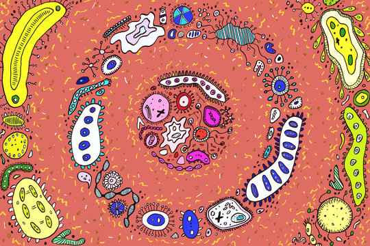 Microbiome microbes science pattern