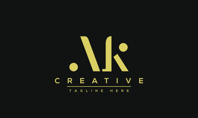 Modern letters AK, A&K Logo Design Template Vector KA monogram.
