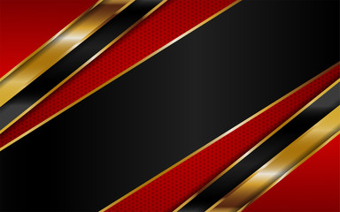 Abstract luxury red, gold and black combination background design