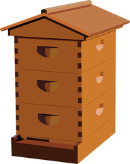 beehive realistic vector illustration isolated
