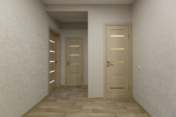 unfurnished house or apartment in bright colors