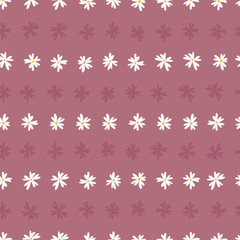 Cute hand drawn floral seamless pattern, lovely flower background, great for textiles, banners, wallpapers - vector design