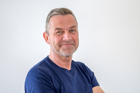 Smiling friendly attractive middle-aged man