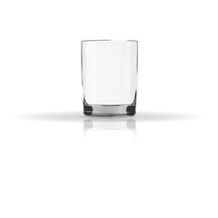 Empty drinking glass cup. Transparent glass.Vector illustration