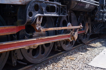 Fototapeta na wymiar retired steam locomotive in japan