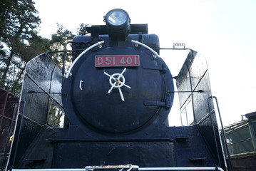retired steam locomotive in japan