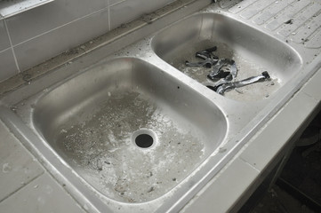 Stainless steel sink with Double Bowls