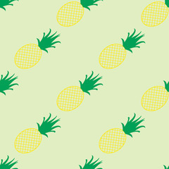 seamless pineapple art vector pattern. simple vector illustration.