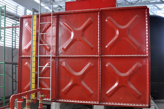 fire fighting tank for hose rell and sprinkler
