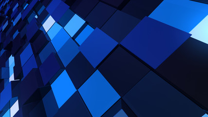 Naklejka premium Light Block illumination neon Wall Bump 3D illustration abstract background.