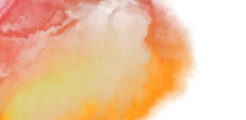 Obraz premium Abstract colorful watercolor on white background. Digital art painting.