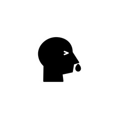 sneeze, snot icon vector illustration