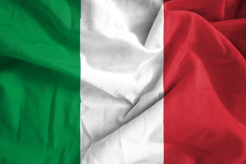 Fabric texture of the flag of Italy