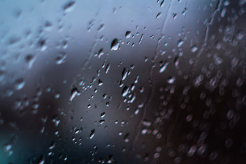 raindrops on the glass