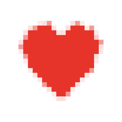 Red heart Pixel.