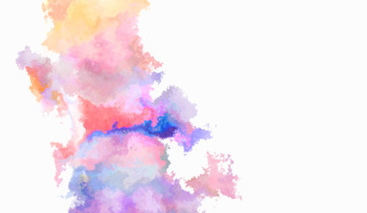 Watercolor painted background. Abstract Illustration wallpaper. Brush stroked painting. 2D Illustration.