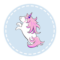  Children's vector illustration in cartoon style. fairy unicorn character