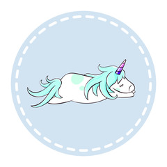  Children's vector illustration in cartoon style. fairy unicorn character