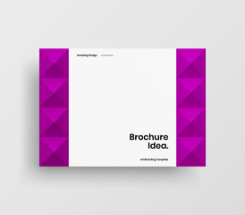Fototapeta premium Creative business presentation vector A4 horizontal orientation front page mock up. Modern corporate report cover abstract geometric illustration design layout. Company identity brochure template.