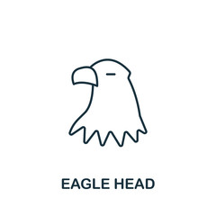 Eagle Head icon from usa collection. Simple line Eagle Head icon for templates, web design and infographics