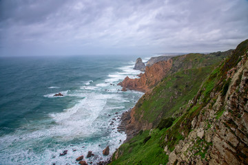 Fototapeta na wymiar coast of the Atlantic Ocean. Cabo da Roca, Portugal