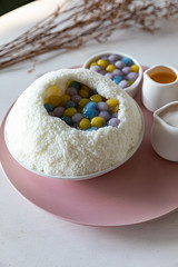 Set Bua Loi Bingsu milk ice dessert