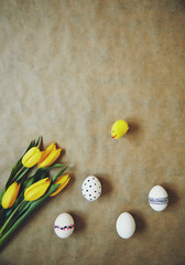 Preparing Easter egg for holiday. Happy Easter. Spring concept.