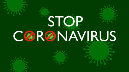 Stop the COVID-19 pandemic. Stop the coronavirus pandemic. Illustration