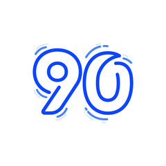 Obraz premium 90 Years Anniversary Celebration Vector Template Design Illustration