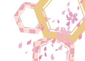 桜をモチーフにデザインした背景素材