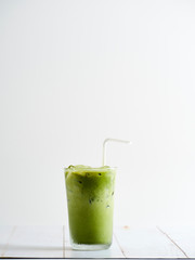 Iced Matcha Latte Green Tea.