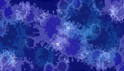 Corona Virus Template Illustration Design.