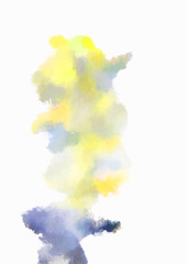 Obraz premium Watercolor painted background. Abstract Illustration wallpaper. Brush stroked painting. 2D Illustration.