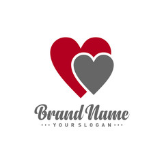 Love logo vector, Heart Logo Design Template For Healthy Company
