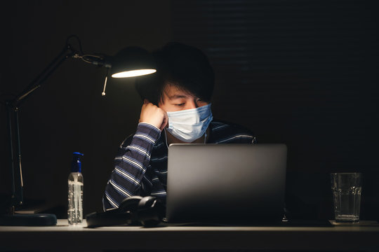 activity, asia, asian, at home, beautiful, boy, child, china, chinese, computer, cool, corona, coronavirus, cute, desk, disinfectant, distance, earphones, education, epidemic, face, gel, hand, handsom