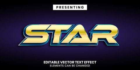 Red gold shiny metal Editable movie text effect