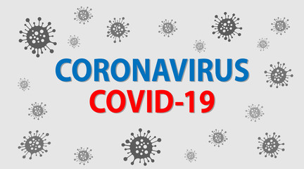 Covid-2019 coronavirus logo and illustration for warning