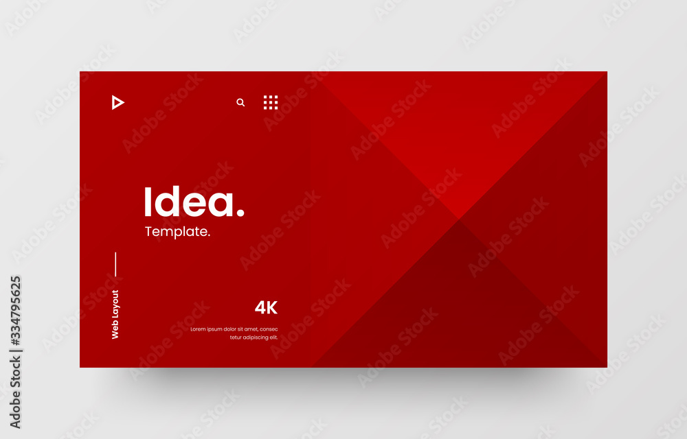 Wall mural creative horizontal website screen part for responsive web design project development. abstract geom